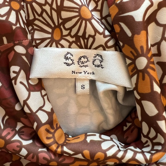 Sea NY Women’s Shopbop Exclusive Floral Top, Size S, Brown Color - Picture 3 of 9